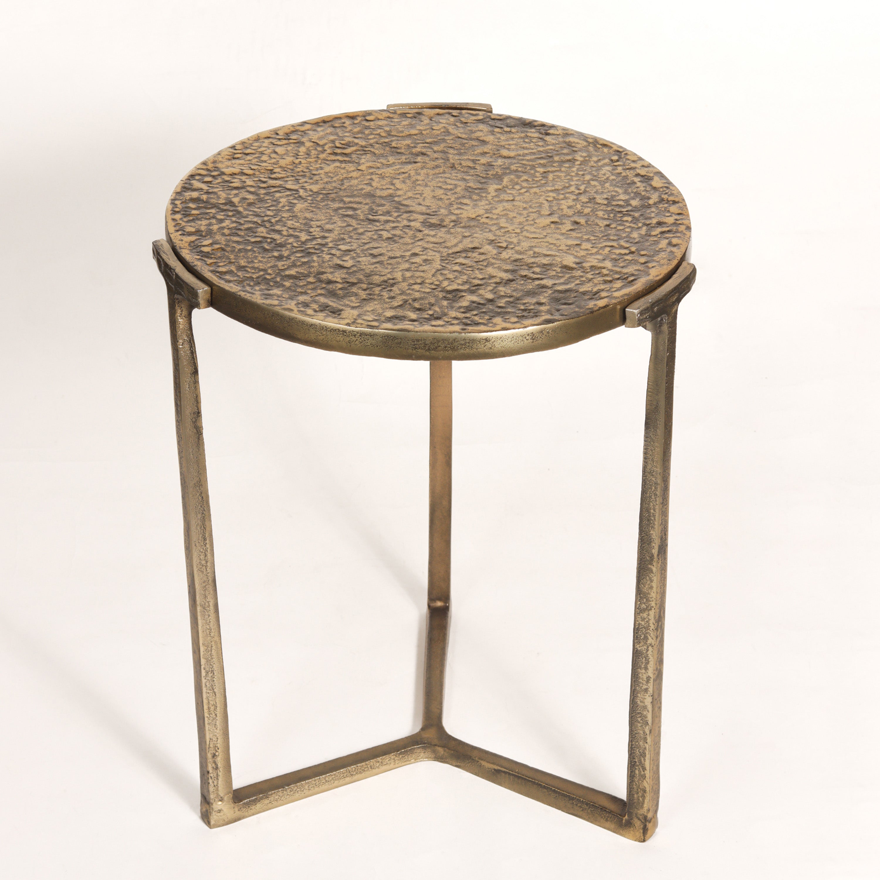 Veridian Hammered Round Side Table