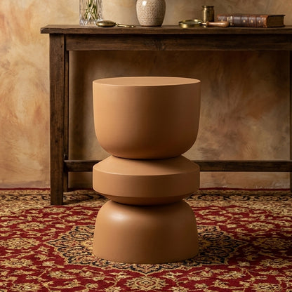 Stacked Geometric Side Table