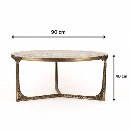 Veridian Hammered Round Coffee Table