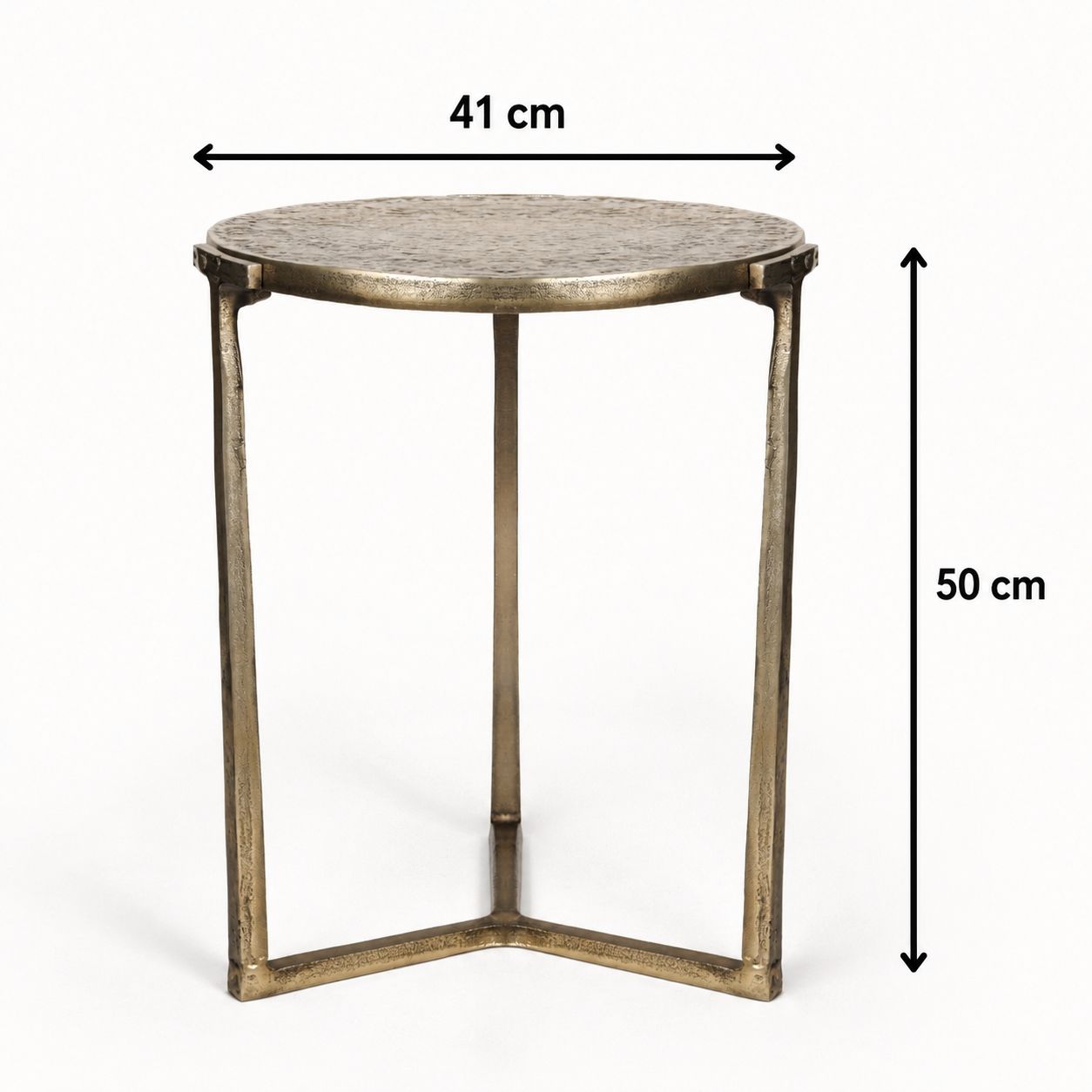 Veridian Hammered Round Side Table