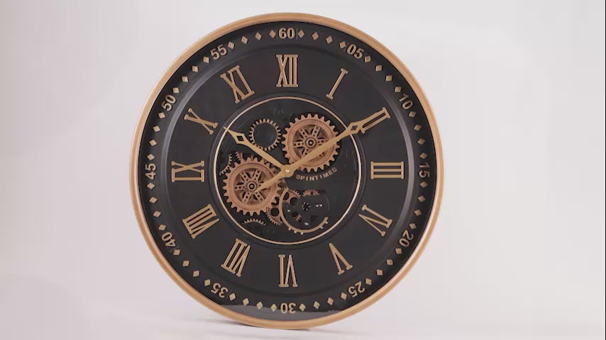 The Obsidian Spintimes Wall Clock